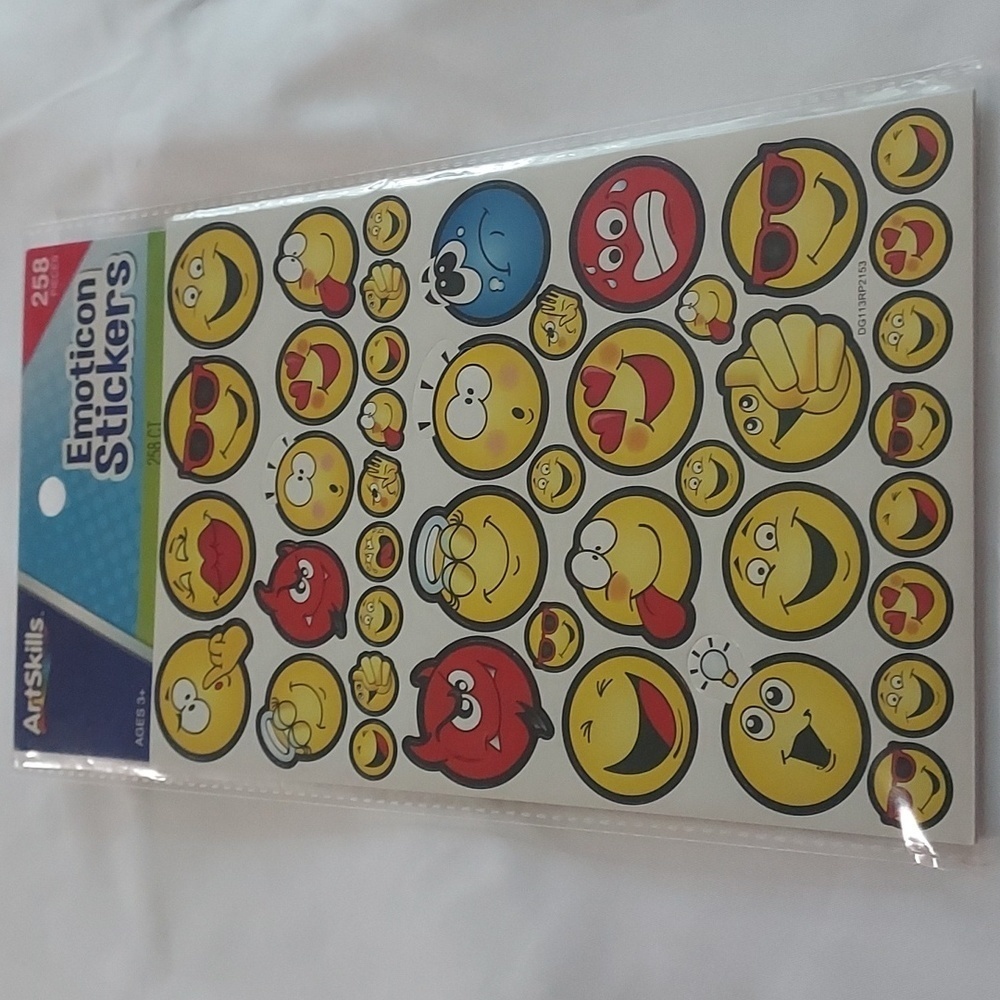 ARTSKILLS emoticon stickers 258 pc